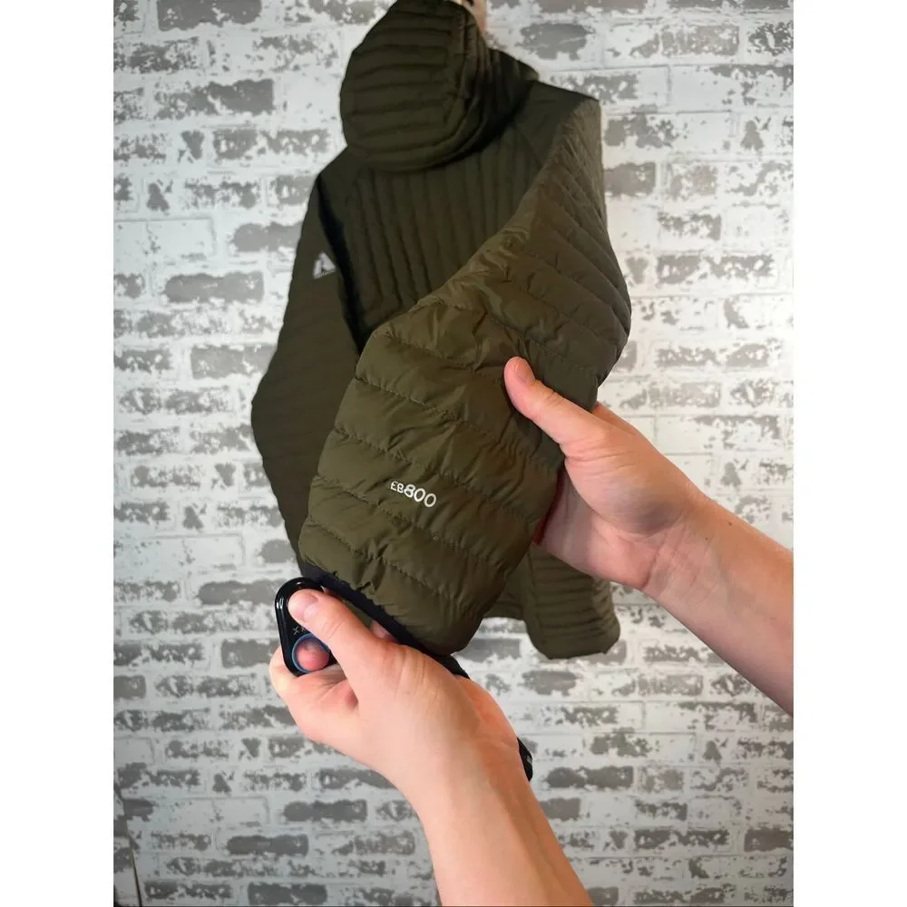 Eddie Bauer | mens Olive green down filled quilted coat